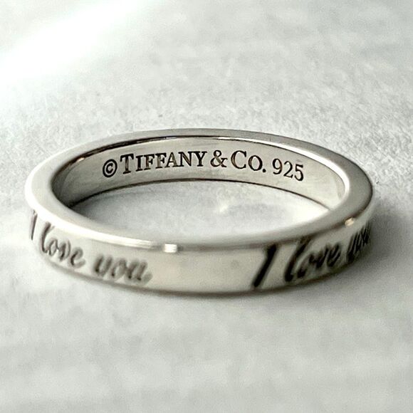 Tiffany & Co. Retired Notes "I Love You" Ring - Sterling Silver - 4.75 - Picture 2 of 8